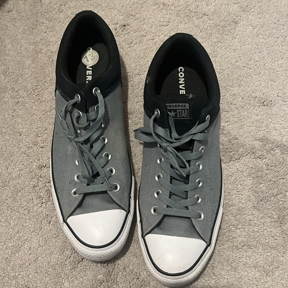Converse Chuck Taylor Street colorblock Black & gray Sneakers Shoes Men’s 13 - Picture 4 of 7